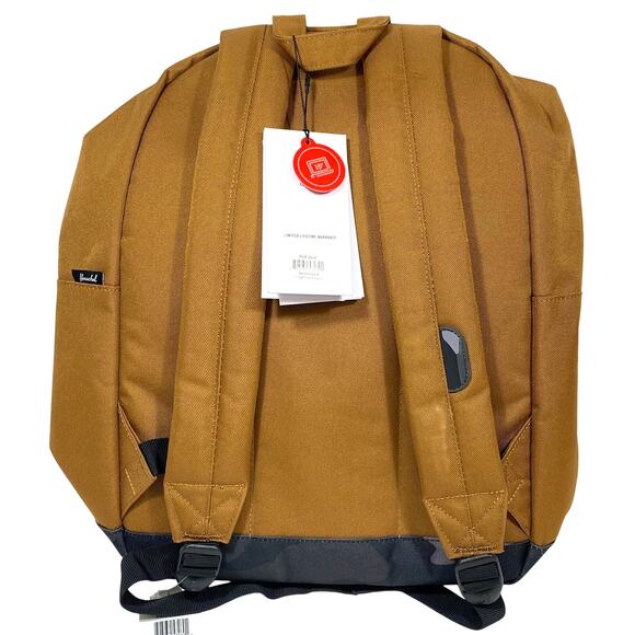 Herschel Pop Quiz Backpack Brown Black Camo Red Lining 15" Laptop 22 Liters New - Picture 2 of 9
